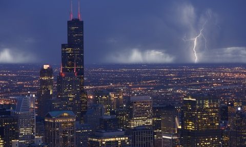 Burze i ulewne deszcze nad Chicago