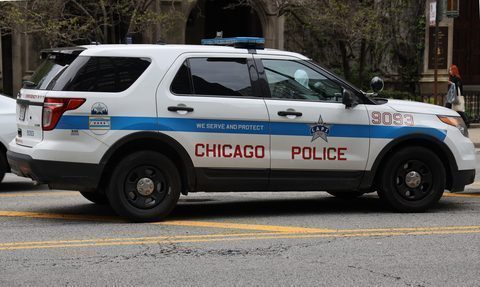 Wypadek z udziałem radiowozu w Chicago