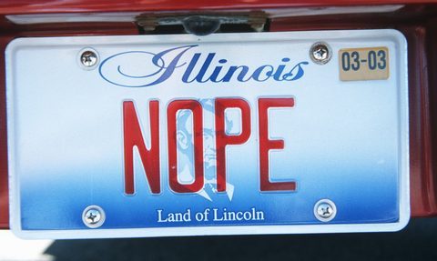 Zakazane tablice w Illinois