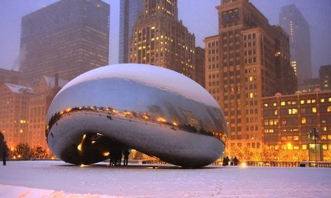 Zimowa aura uderzy w Chicago
