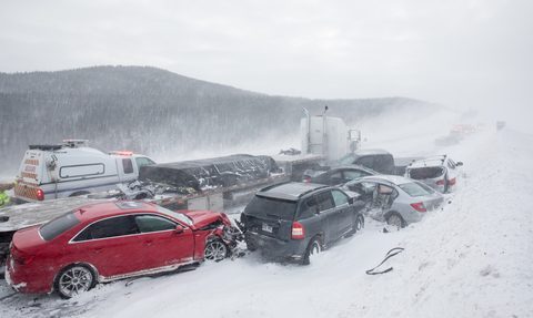 Karambol na autostradzie w Michigan