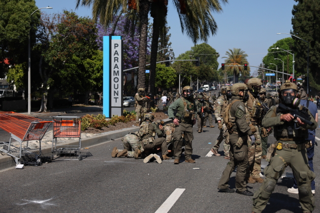 Gwardia Narodowa na ulicach Los Angeles