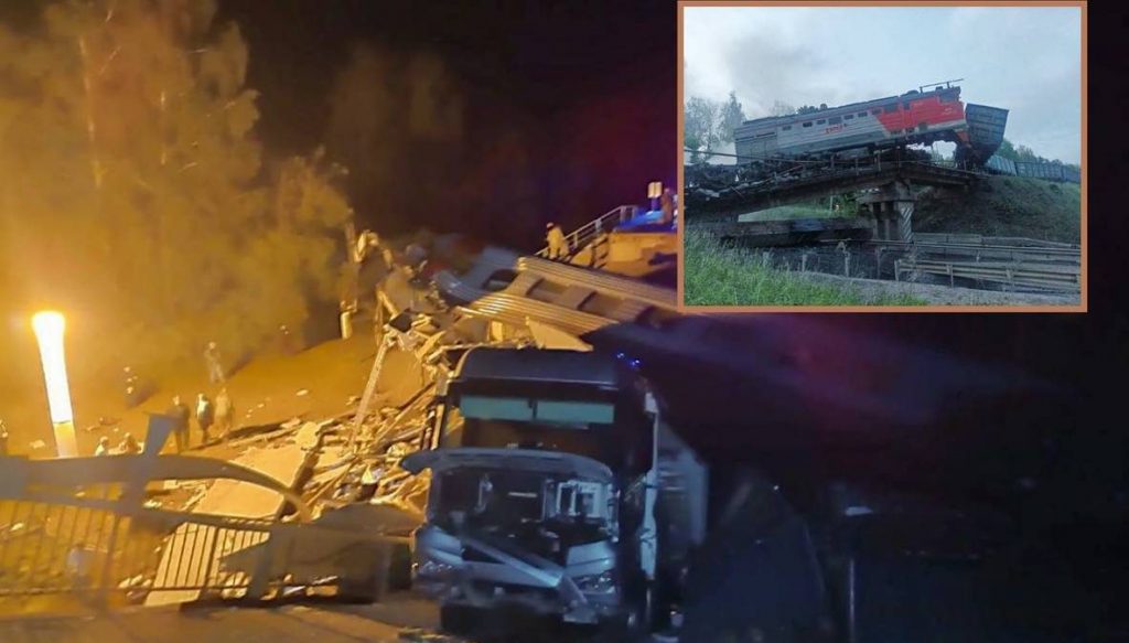 Wysadzone mosty i wykolejone pociągi w Rosji. Siedem ofiar śmiertelnych
