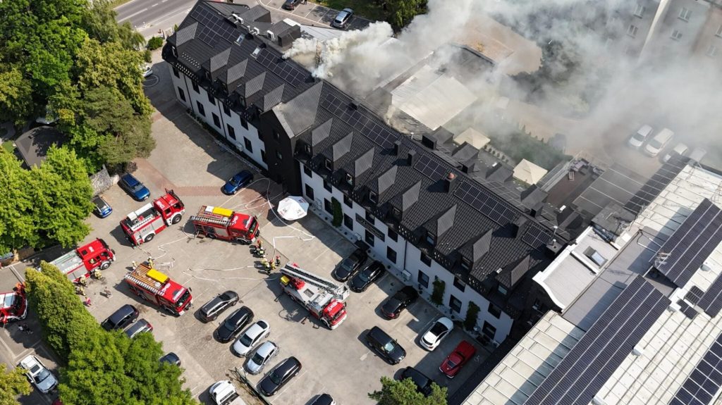 Pożar w hotelu Senator w Starachowicach. Ewakuowano 180 osób