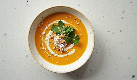 Zupa krem z dyni z imbirem i śmietanką