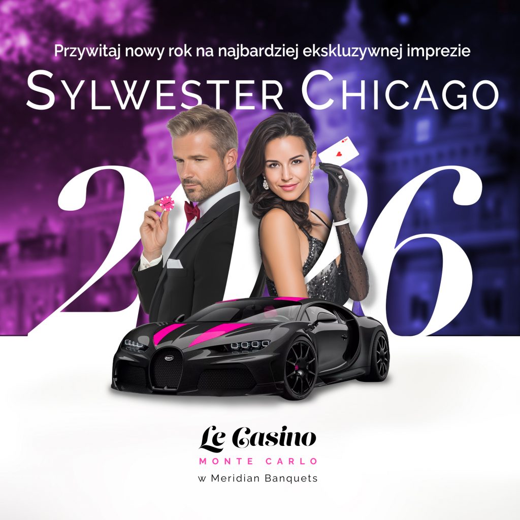 Sylwester Chicago NYE 2026 – Le Casino Monte Carlo w Meridian Banquets
