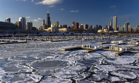 Ekstremalne mrozy w rejonie Chicago